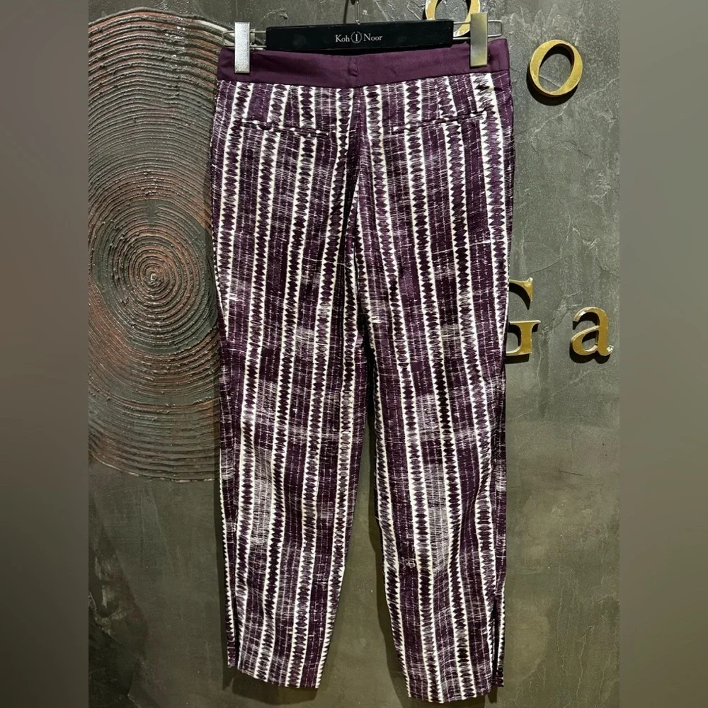 By Malene Birger 100% Silk Purple Patterned Pants NWT | Size EU 34 - Picture 2 of 8